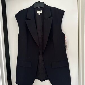Open edit Nordstrom Black Sleeveless Blazer Vest, fully lined medium